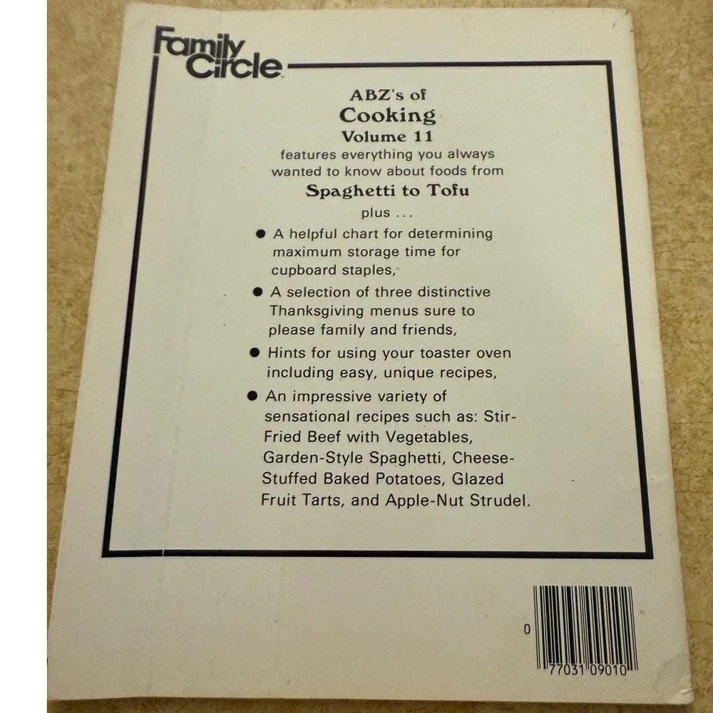 Family Circle ABZ's of Cooking‎ Volume 10 Sabayon to Soy Sauce (Softcover) 1972